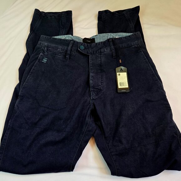 G STAR RAW Correct Men’s RCT Omega 3D Bow Tapered Twill Cinched Pants 31 x 34